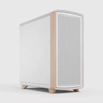 Fractal Design Summit Chalk White Solid Case ATX Midi Tower, bianco/legno