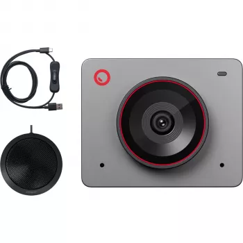 Webcam OBSBOT Meet 2 Combo Space Grey 4K AI con supporto magnetico, mini treppiede e custodia