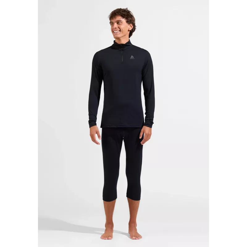 Odlo Merino 200 BL Top dolcevita maniche lunghe mezzo zip - nero - XL