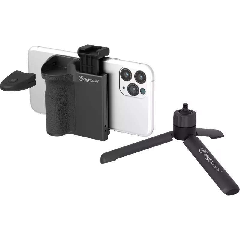 Kit impugnatura per vlogging DigiPower DPS-VLG4 con luce LED e microfono