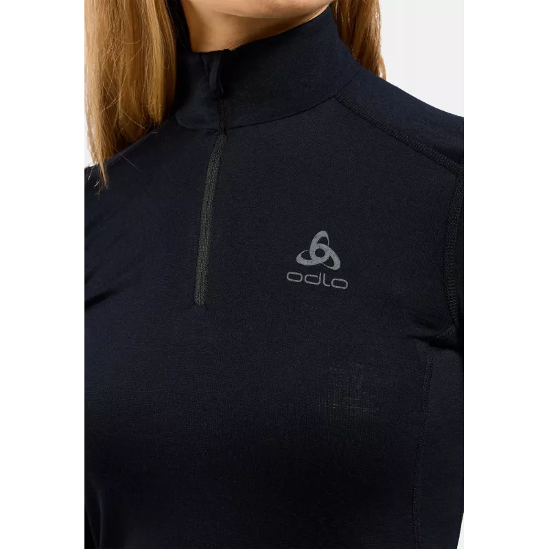 Maglia termica ODLO Merino 200 donna - nero, XS