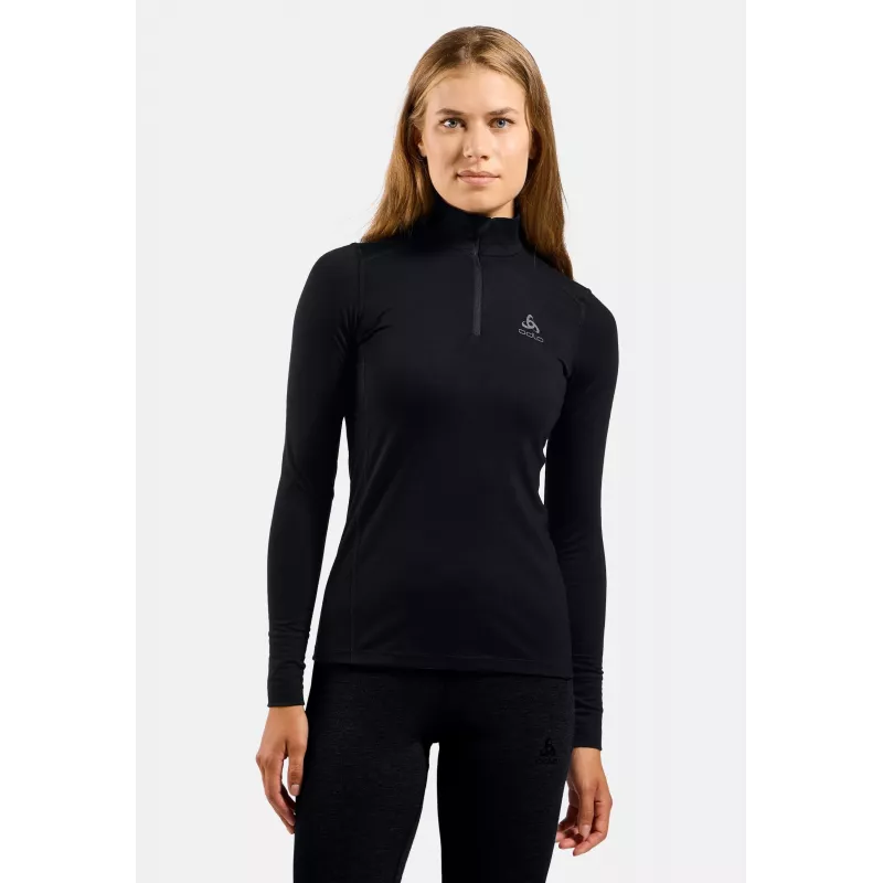 Maglia termica ODLO Merino 200 donna - nero, XS