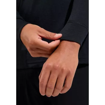 Intimo termico ODLO Merino 200 BL Top Turtle Neck LS Half Zip - nero - taglia S
