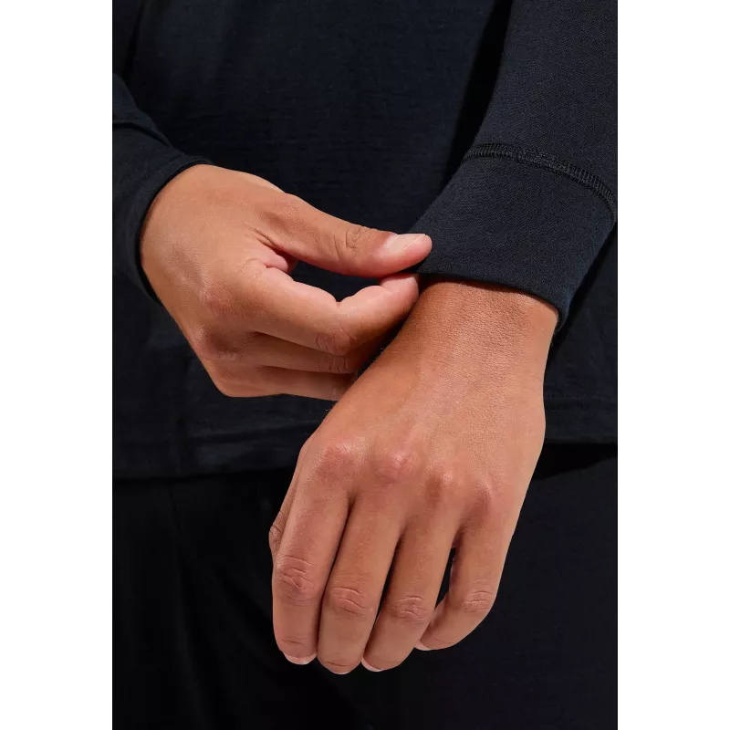 Intimo termico ODLO Merino 200 BL Top Turtle Neck LS Half Zip - nero - taglia S