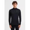 Intimo termico ODLO Merino 200 BL Top Turtle Neck LS Half Zip - nero - taglia S
