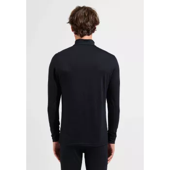 Intimo termico ODLO Merino 200 BL Top Turtle Neck LS Half Zip uomo - nero - XXL