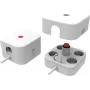 VALUE Ciabatta a 4 prese con interruttore e copertura protettiva rimovibile, 1,5 m, bianco