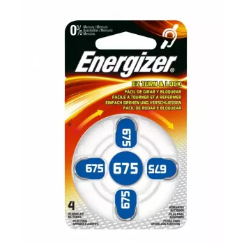 Energizer batterie zinco-aria per apparecchi acustici misura 675 (AZ675DP-4 TL4)
