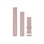 Garmin Quick Release cinturino in silicone per orologio da 18 mm, Powder Pink, 010-13256-03