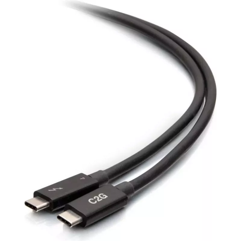 C2G cavo Thunderbolt 4 USB-C 2,5 piedi - 40Gbps, 100W PD, 8K, nero