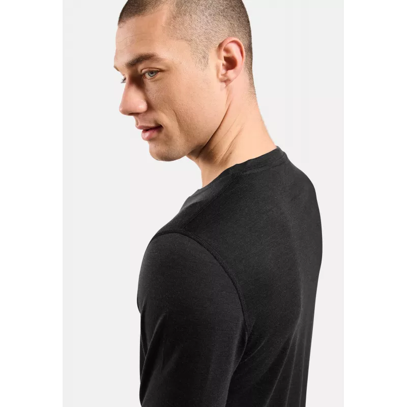 Odlo Merino 200 BL Top Crew Neck LS maglia intima uomo - nero