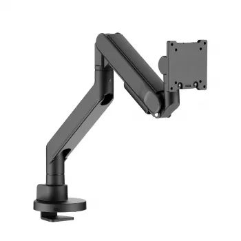 ROLINE braccio LCD heavy-duty da scrivania per un monitor fino a 43 pollici con regolazione in altezza a molla a gas, morsetto e grommet, VESA 75x75/100x100, nero
