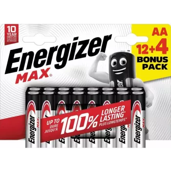 Energizer Max 316920 pila alcalina AA Mignon, 1,5 V, confezione da 16