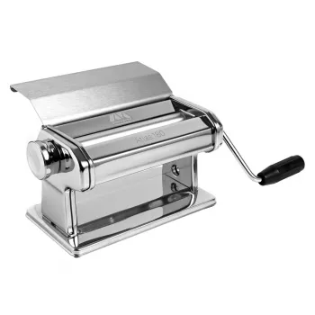 Marcato Atlas 180 Slide Macchina per pasta, acciaio cromato, 10 livelli di spessore, accessori fettuccine e tagliolini, manuale