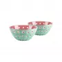 Guzzini Le Murrine Set 2 ciotole 12 cm verde matcha/bianco/mauve