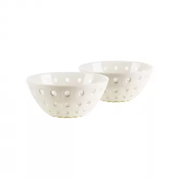Guzzini Le Murrine Set 2 ciotole 12 cm madreperla/bianco/madreperla