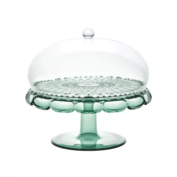 Guzzini Vanity Alzata per torta con campana verde matcha