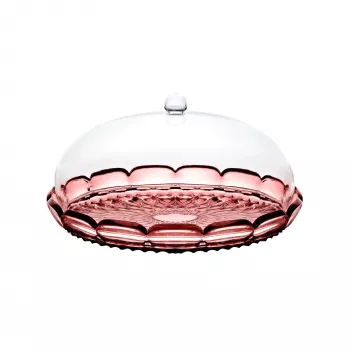 Guzzini Vanity Alzata per torta con campana, mauve