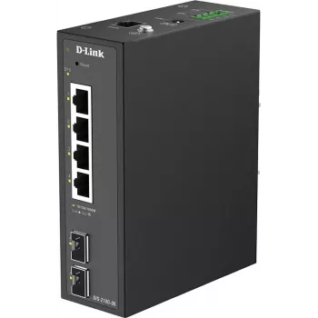 D-Link DIS-210G-06 Switch industrial Smart Managed con 4 porte Gigabit Ethernet e 2 slot SFP