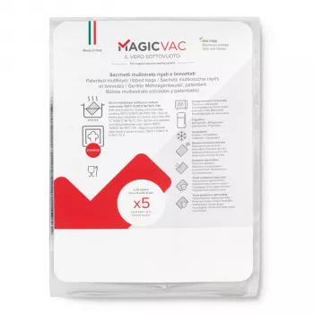 MagicVac 50 sacchetti per sottovuoto 40x50 cm – goffrati, senza BPA, adatti alla cottura e al sous-vide