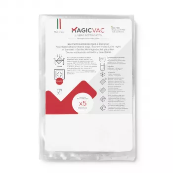 MagicVac 50 sacchetti per sottovuoto 40x60 cm (50 pezzi) – Sacchetti universali goffrati per la conservazione degli alimenti per macchine per sottovuoto esterne