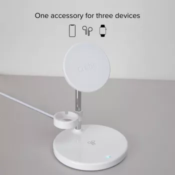 SBS TEWIRMAG3IN1 Stazione di ricarica wireless 3-in-1 compatibile MagSafe per iPhone, Apple Watch e AirPods