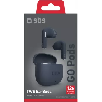 SBS Go Pods auricolari wireless TWS, blu scuro (TEEARTWSGOPODSG)