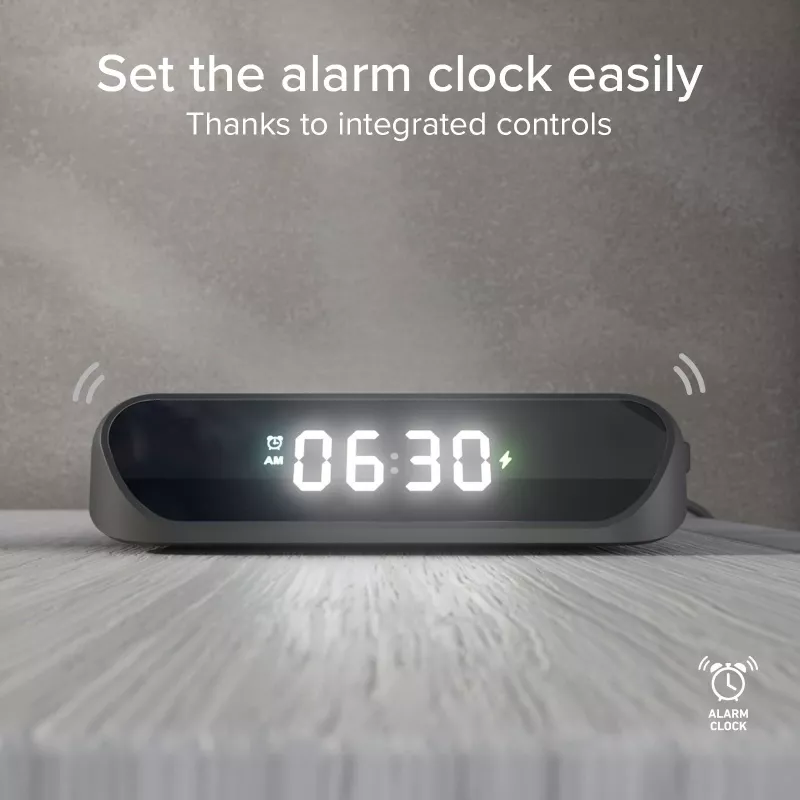 SBS sveglia con caricabatterie wireless da 15 W (TEWIRCLOCK)