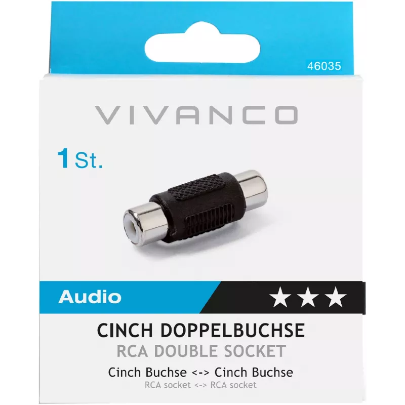 Vivanco adattatore audio RCA a RCA (VVAADAPRCAFF)