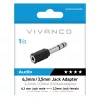 Vivanco VVAJACKAD35F63M Adattatore jack 3,5 mm (femmina a maschio) Stereo