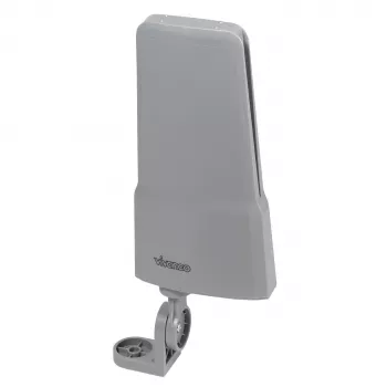Vivanco VVANOUT42DBG Antenna esterna attiva per DAB/DAB+ e DVB-T/DVB-T2, amplificazione 42 dB, connettore F, Nero/Grigio