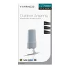 Vivanco VVANOUT42DBG Antenna esterna attiva per DAB/DAB+ e DVB-T/DVB-T2, amplificazione 42 dB, connettore F, Nero/Grigio