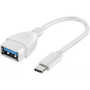 Adattatore Vivanco da USB-C a USB-A 3.0 10 cm, bianco (VVITUSBTY3FM01W)