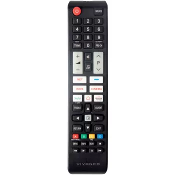 Vivanco VVREMOTESAM Telecomando universale per TV Samsung, Nero