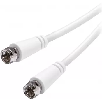 Vivanco VVSAT30MMNW Cavo coassiale satellitare 30 m, 75 Ohm, doppio schermo, bianco