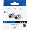 Vivanco connettore F per cavo da 6,5 mm, 2 pezzi (VVSATADAPTF65MM2P)