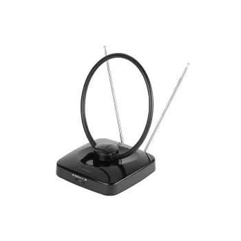 Vivanco VVTV2ANTCIRCLE antenna interna per DVB-T/T2, DAB/DAB+ e radio FM, nero