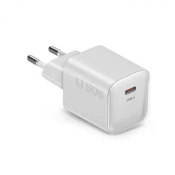 SBS caricabatterie da parete USB-C PD 20W - bianco