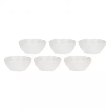 LA PORCELLANA BIANCA LUNIA set di 6 ciotole in porcellana 12 cm bianco