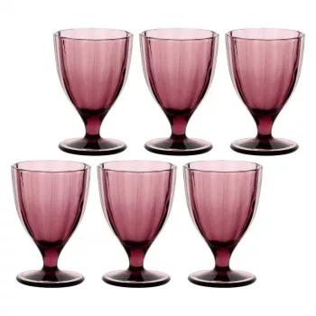 ROSE&TULIPANI set di 6 bicchieri Amami - viola, 300 ml