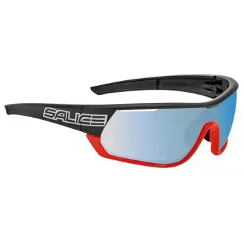 Salice 016RWX RWX occhiali da sole fotocromatici per ciclismo nero/rosso con lente di ricambio trasparente