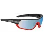 Salice 016RWX RWX occhiali da sole fotocromatici per ciclismo nero/rosso con lente di ricambio trasparente