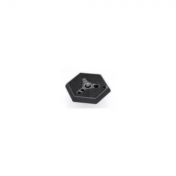 Manfrotto 030-14 piastra a sgancio rapido esagonale per sistema RC0, alluminio, nero