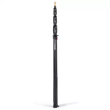 Manfrotto 1004BAC-3 set di 3 stativi per luci a 4 sezioni con ammortizzazione ad aria (confezione da 3, nero)