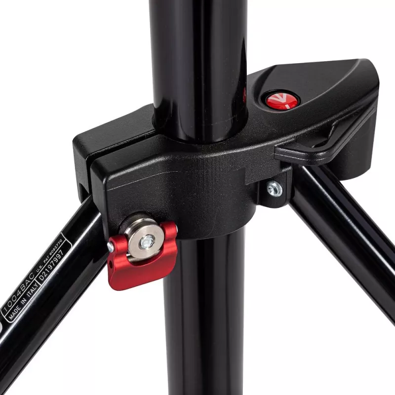 Manfrotto 1004BAC-3 set di 3 stativi per luci a 4 sezioni con ammortizzazione ad aria (confezione da 3, nero)
