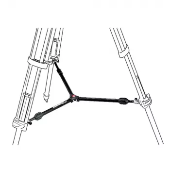 Manfrotto 537SPRB distanziatore per colmo centrale per gambe treppiede, alluminio, nero