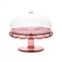 Guzzini Vanity alzata per torte con campana in vetro, Mauve, 30 cm
