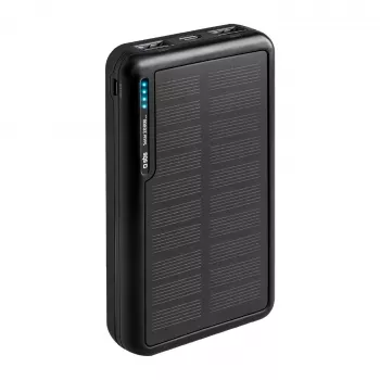 SBS power bank solare 20000 mAh ricarica rapida nero
