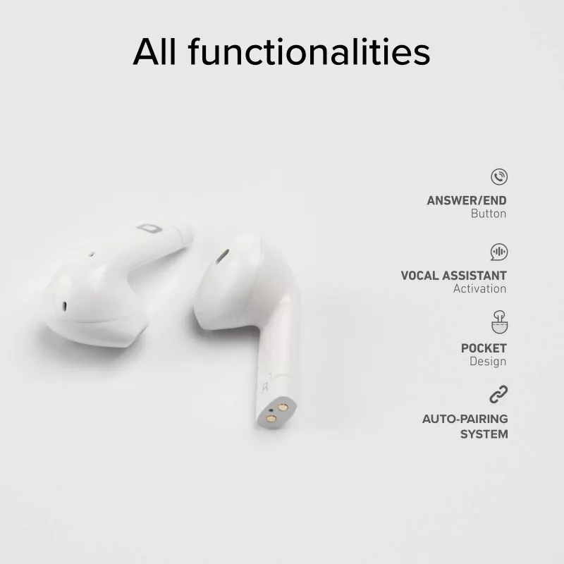 SBS Nu Blade auricolari True Wireless (TWS), bianchi (TEEARTWSBLADEBTW)