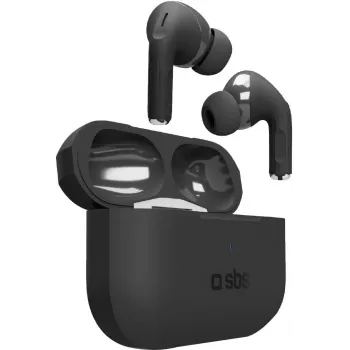 SBS Air Kab Max auricolari TWS con custodia di ricarica wireless, neri (TEEARTWSPMAXBTK)